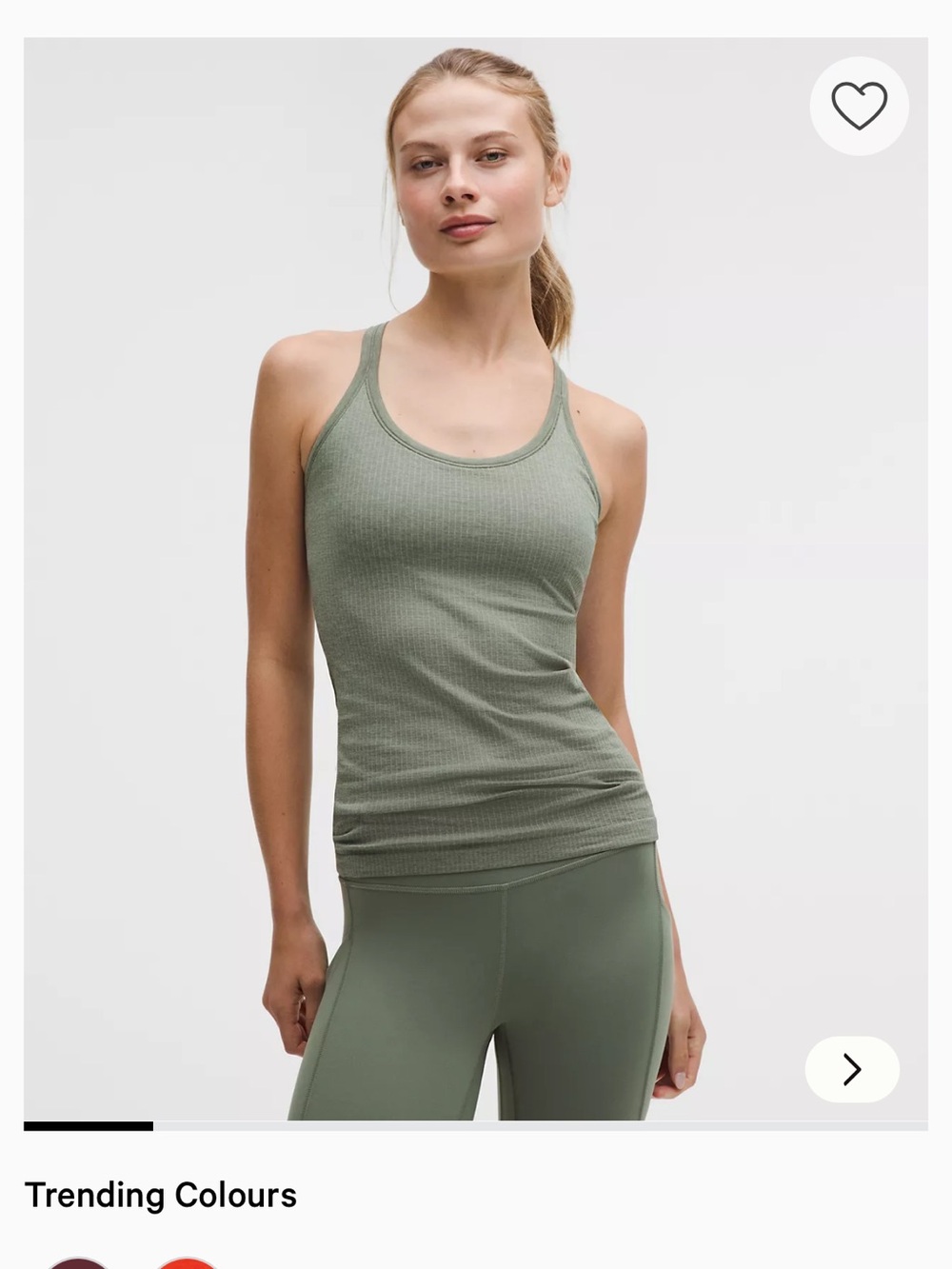 Lululemon Ebb to Street Tank Top
Light Support, B/C Cup